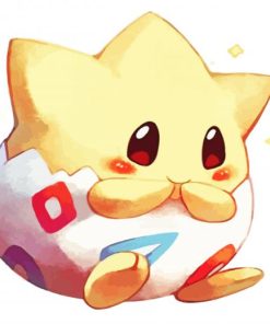 Adorable Togepi paint by numbers