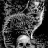 Skull And Cat paint by numbers