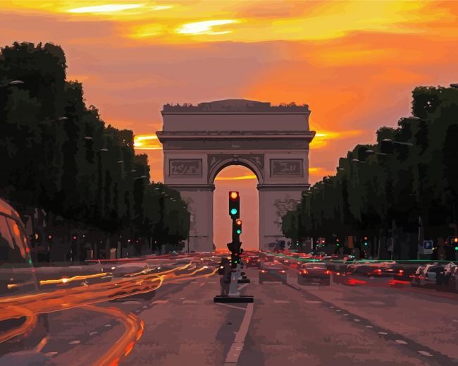Champs Elysees Paint By Numbers