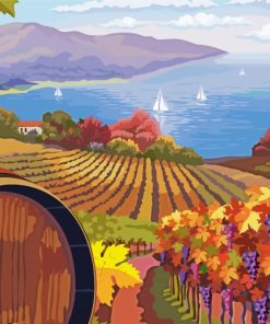 Italy Vineyard Art paint by numbers