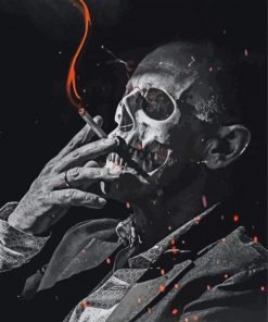 Smoking Skeleton paint by numbers