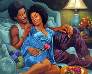 Afro Couple Art -Paint by Numbers