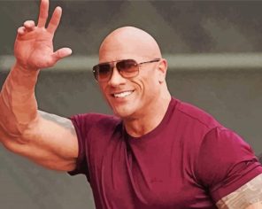 Dwayne Johnson Actor paint by numbers