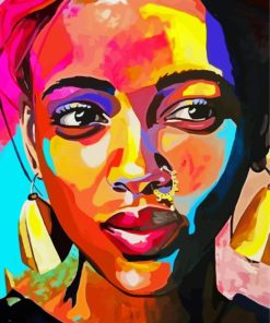 Colorful Afro Girl Paint By Numbers