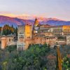 Alhambra Palace Sunset paint by numbers
