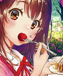 Sweet Anime Girl Paint By Numbers