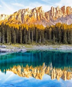 Aesthetic Lake In the Alps Paint By Numbers