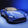 Blue Aston Martin Car paint by numbers