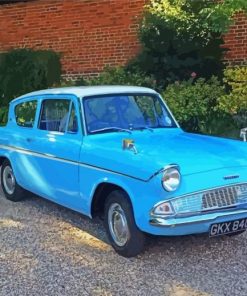 Blue Ford Anglia Paint By Numbers