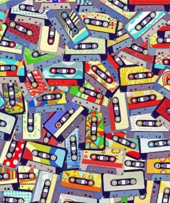 Colorful Cassette Tape paint by numbers