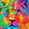 Colorful Lioness Paint By Paintings