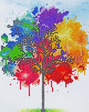 Colorful Tree Paint By Numbers