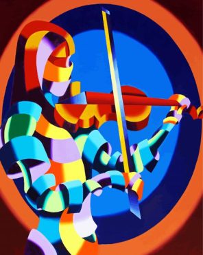 Abstrcact Violinist Paint By Numbers