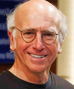 Comedian Larry David paint by numbers