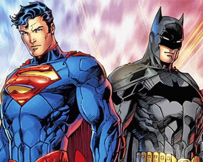 Batman And Superman paint by numbers
