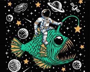 Fish In Space Paint By Numbers