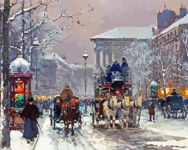 Paris In Winter Paint By Numbers