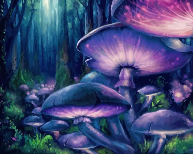 Fantasy Mushroom Paint By Numbers