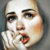Gorgeous Sad Woman paint by numbers