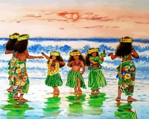 Hawaiian Girls Paint by Numbers