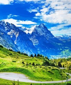 Mountains In The Alps paint by numbers