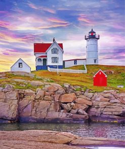 Nubble Lighthouse Paint by Numbers
