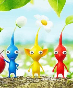 Pikmin Video Game paint by numbers