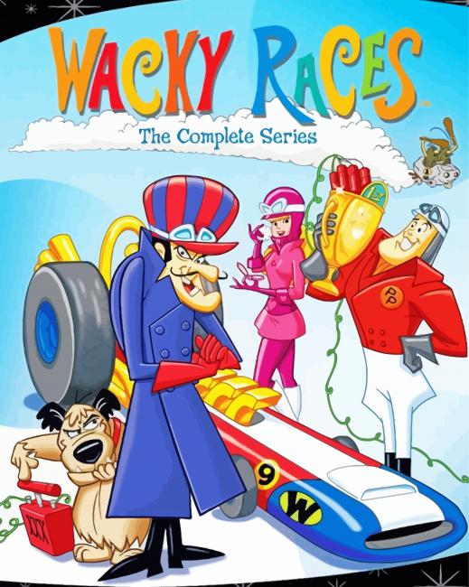 Races Wacky Poster paint by numbers