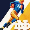 Retro Notre Dame Football paint by numbers