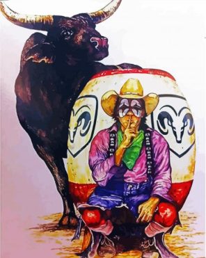 Rodeo Clown Paint By Numbers