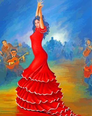 Flamenco Dancer Art Paint by Numbers