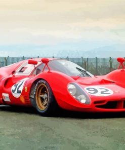 66 Ferari Sport Car Paint By Numbers