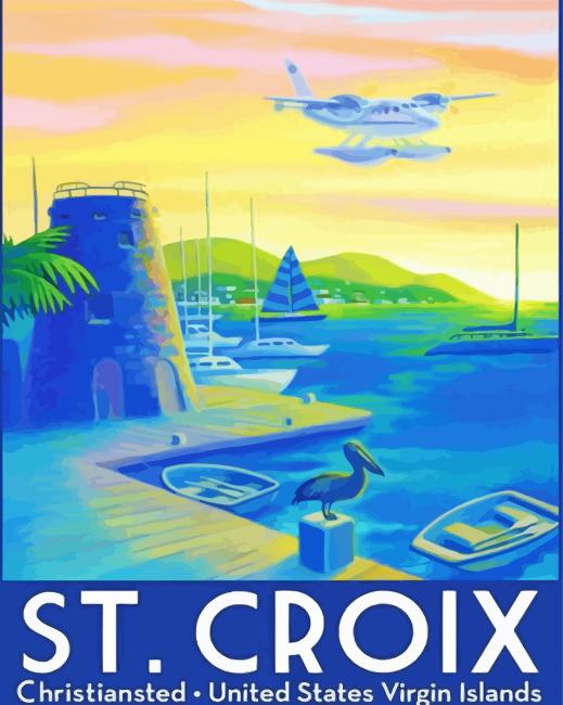St Croix Poster paint by numbers