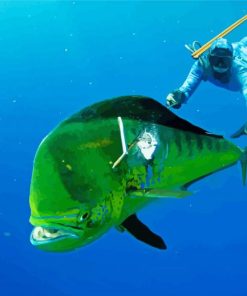 Underwater Spearfishing paint by numbers