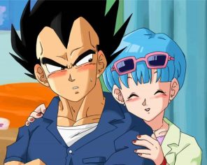 Vegeta And Bulma Characters paint by numbers