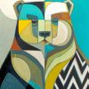 Abstract Bear Art Paint By Numbers