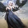 Black Angel And Bird paint by numbers