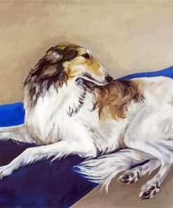 Borzoi Dog paint by numbers