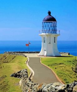 Cape Reinga Lighthouse paint by numbers