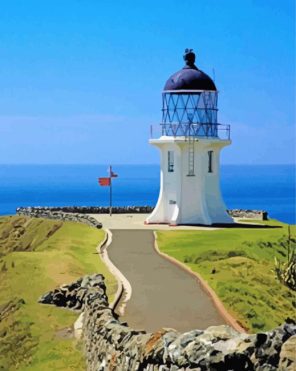 Cape Reinga Lighthouse paint by numbers