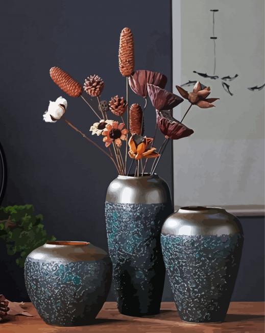 Ceramic Vases paint by numbers