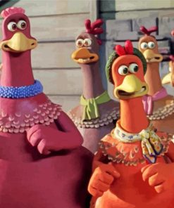 Chicken Run Characters paint by numbers