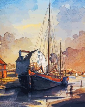 Dutch Barge Art paint by numbers