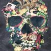Cool Floral Skull paint by numbers