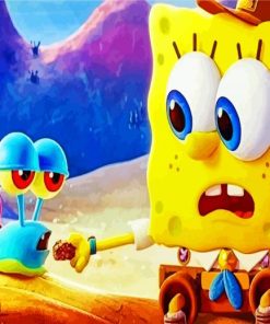 Gary And Spongbob Paint By Numbers