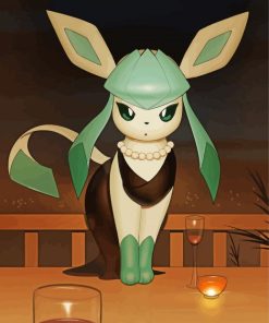 Glaceon Pokemon paint by numbers