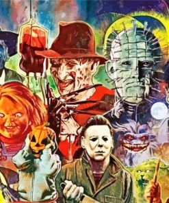 Horror Movies Collage paint by numbers
