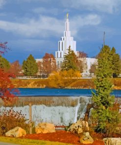 Idaho Falls Temple Paint By Numbers