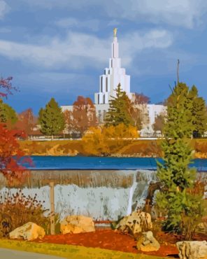 Idaho Falls Temple Paint By Numbers