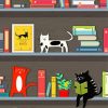 Cats In Bookshelves Art Paint By Numbers